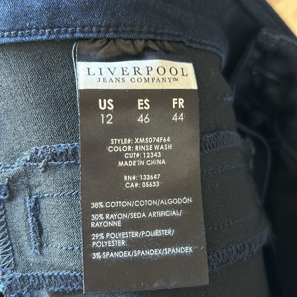 Liverpool Jeans Company Navy Wide-Leg Trousers - Picture 8 of 10